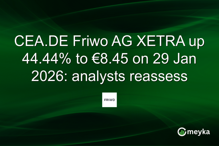 CEA.DE Friwo AG XETRA up 44.44% to €8.45 on 29 Jan 2026: analysts reassess