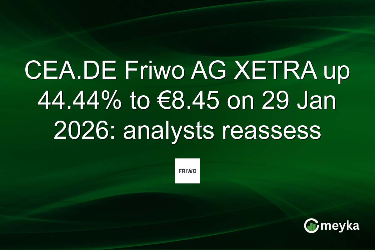 CEA.DE Friwo AG XETRA up 44.44% to €8.45 on 29 Jan 2026: analysts reassess