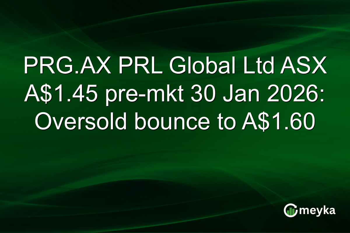 PRG.AX PRL Global Ltd ASX A$1.45 pre-mkt 30 Jan 2026: Oversold bounce to A$1.60