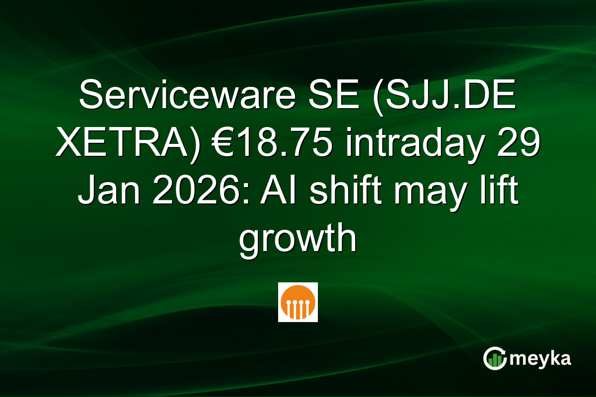 Serviceware SE (SJJ.DE XETRA) €18.75 intraday 29 Jan 2026: AI shift may lift growth