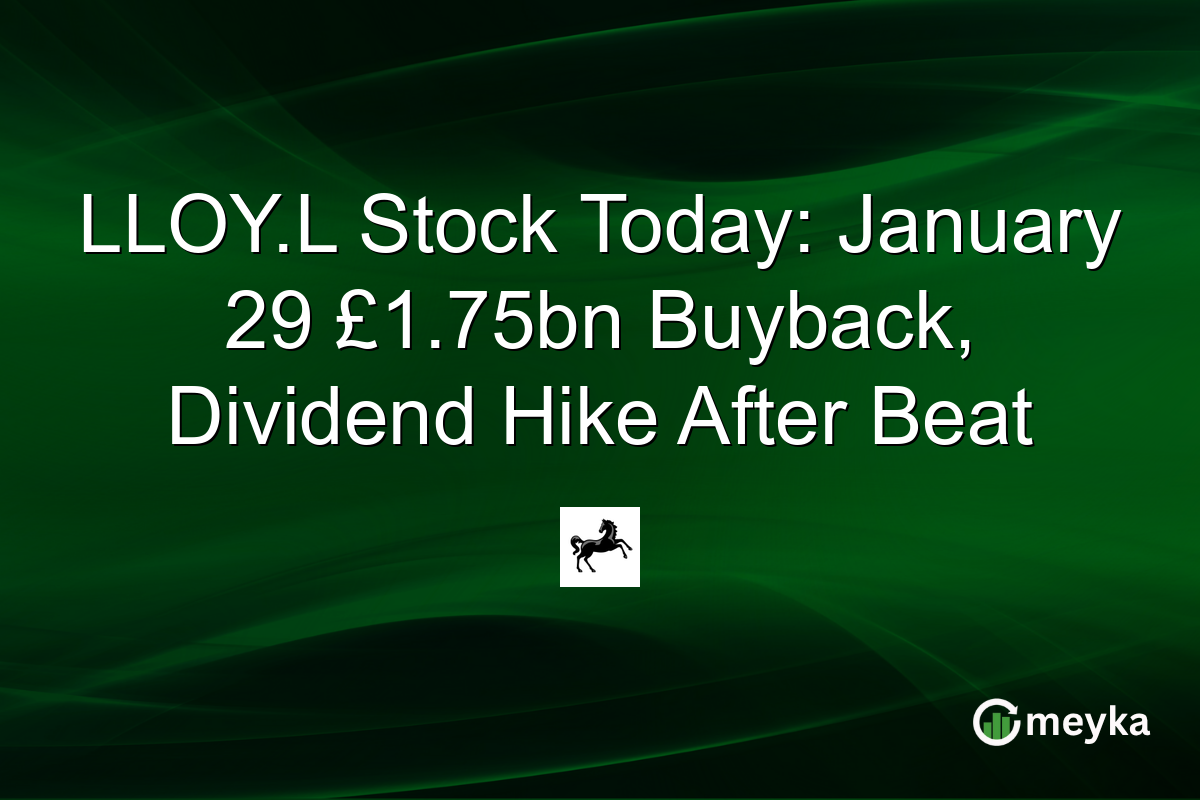 LLOY.L Stock Today: January 29 £1.75bn Buyback, Dividend Hike After Beat