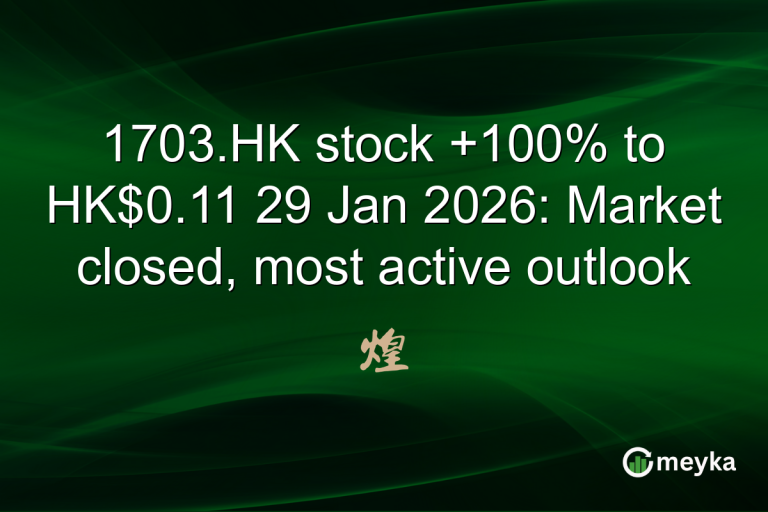 1703.HK stock +100% to HK$0.11 29 Jan 2026: Market closed, most active outlook