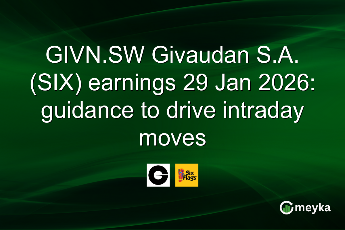 GIVN.SW Givaudan S.A. (SIX) earnings 29 Jan 2026: guidance to drive intraday moves