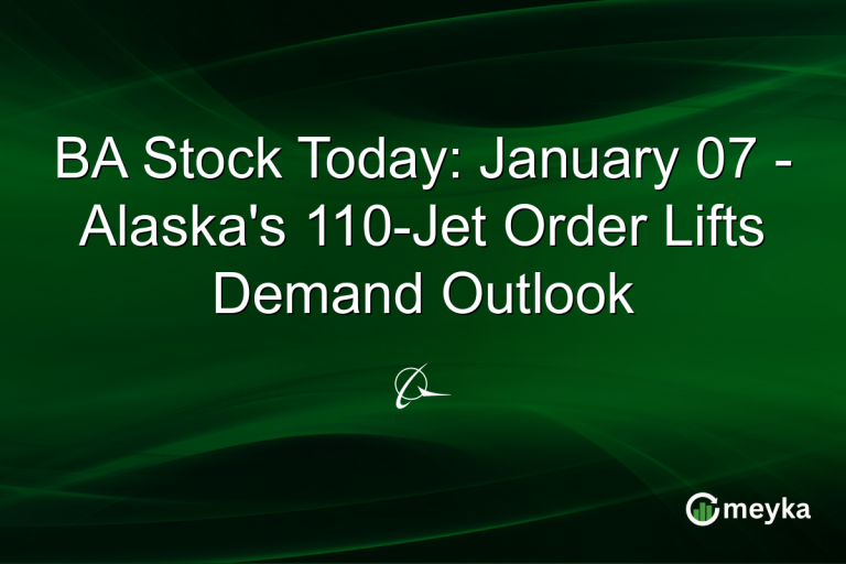 BA Stock Today: January 07 - Alaska's 110-Jet Order Lifts Demand Outlook