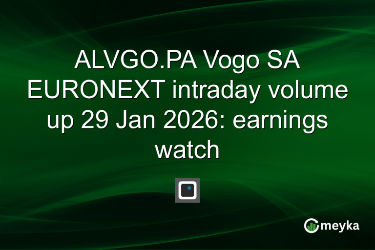 ALVGO.PA Vogo SA EURONEXT intraday volume up 29 Jan 2026: earnings watch