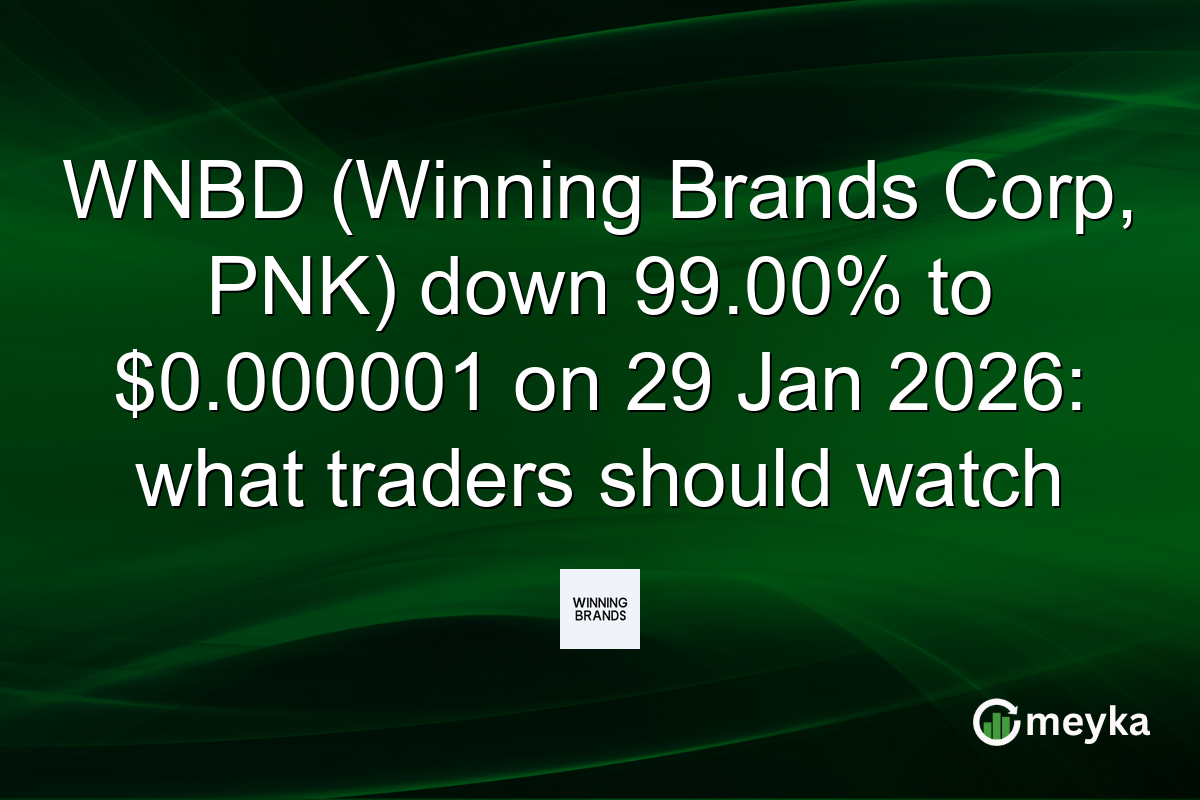 WNBD (Winning Brands Corp, PNK) down 99.00% to $0.000001 on 29 Jan 2026: what traders should watch