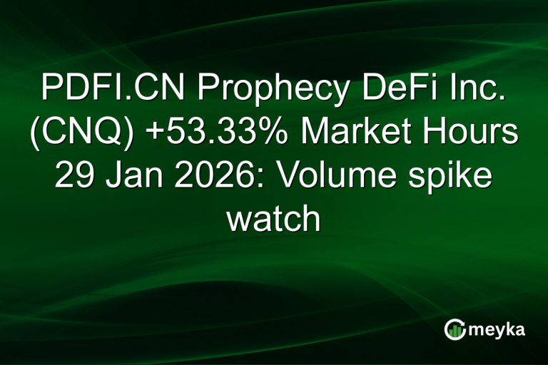 PDFI.CN Prophecy DeFi Inc. (CNQ) +53.33% Market Hours 29 Jan 2026: Volume spike watch