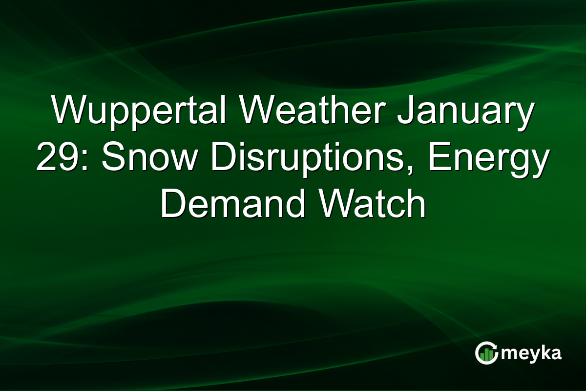 Wuppertal Weather January 29: Snow Disruptions, Energy Demand Watch