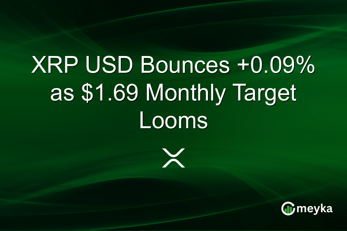 XRP USD Bounces +0.09% as $1.69 Monthly Target Looms