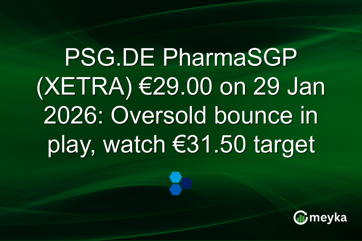 PSG.DE PharmaSGP (XETRA) €29.00 on 29 Jan 2026: Oversold bounce in play, watch €31.50 target