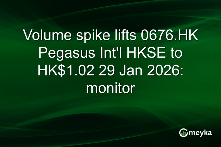 Volume spike lifts 0676.HK Pegasus Int'l HKSE to HK$1.02 29 Jan 2026: monitor