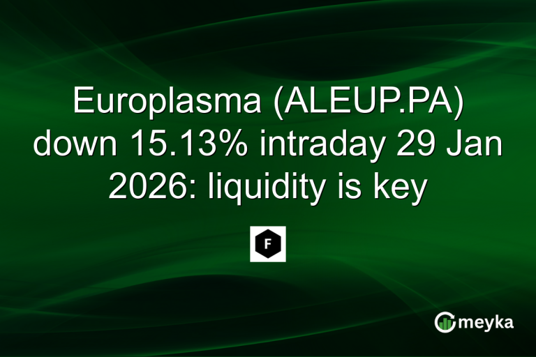 Europlasma (ALEUP.PA) down 15.13% intraday 29 Jan 2026: liquidity is key