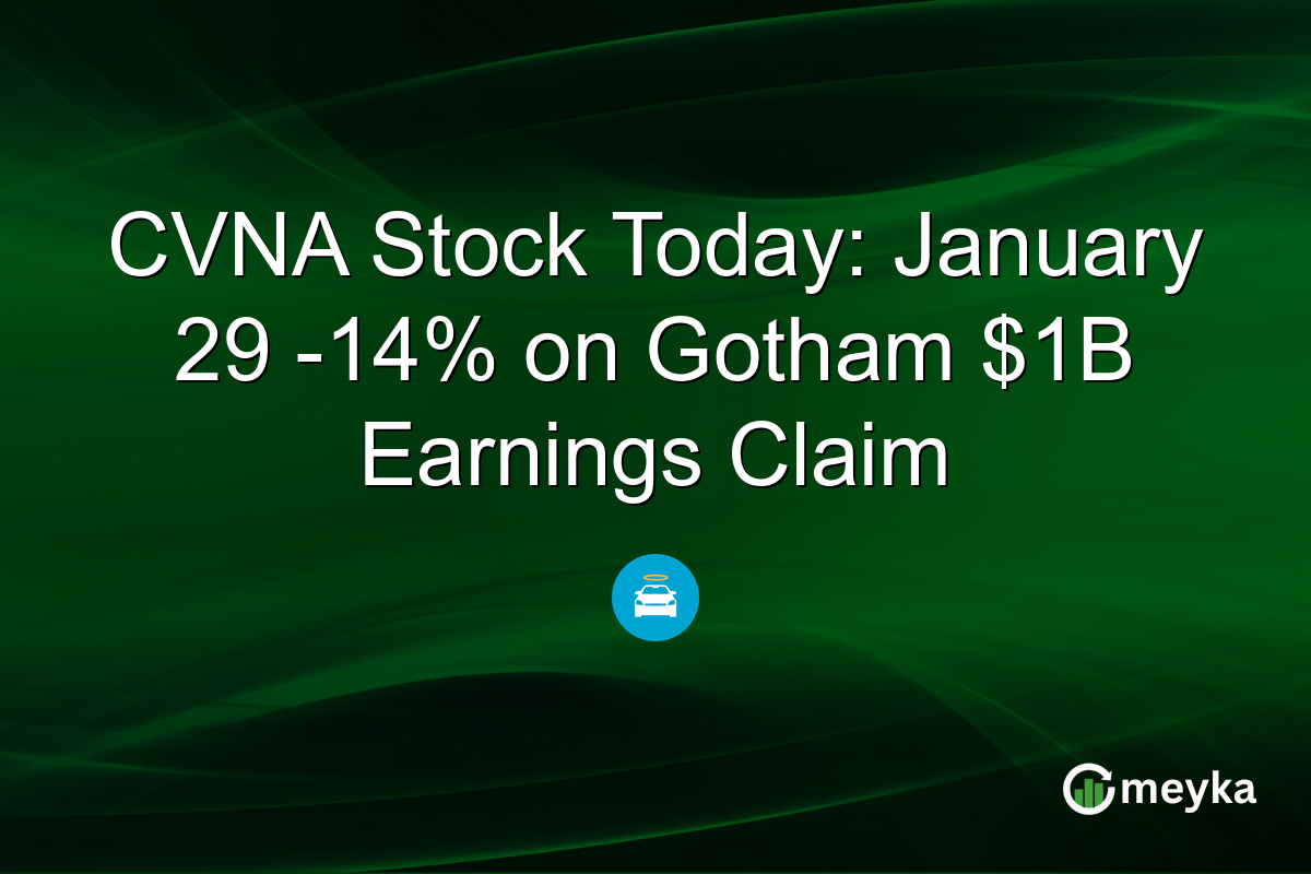CVNA Stock Today: January 29 -14% on Gotham $1B Earnings Claim