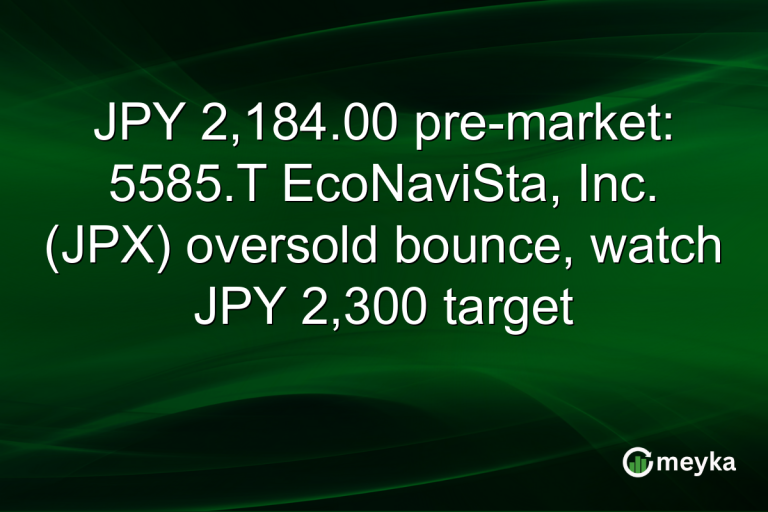 JPY 2,184.00 pre-market: 5585.T EcoNaviSta, Inc. (JPX) oversold bounce, watch JPY 2,300 target
