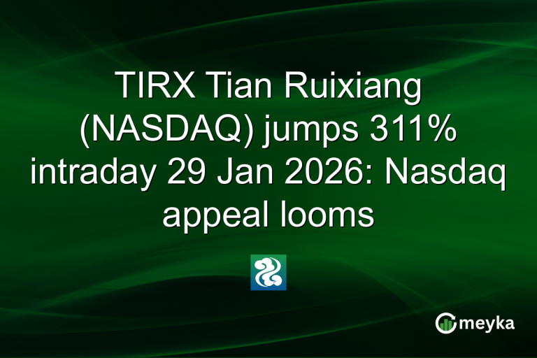 TIRX Tian Ruixiang (NASDAQ) jumps 311% intraday 29 Jan 2026: Nasdaq appeal looms