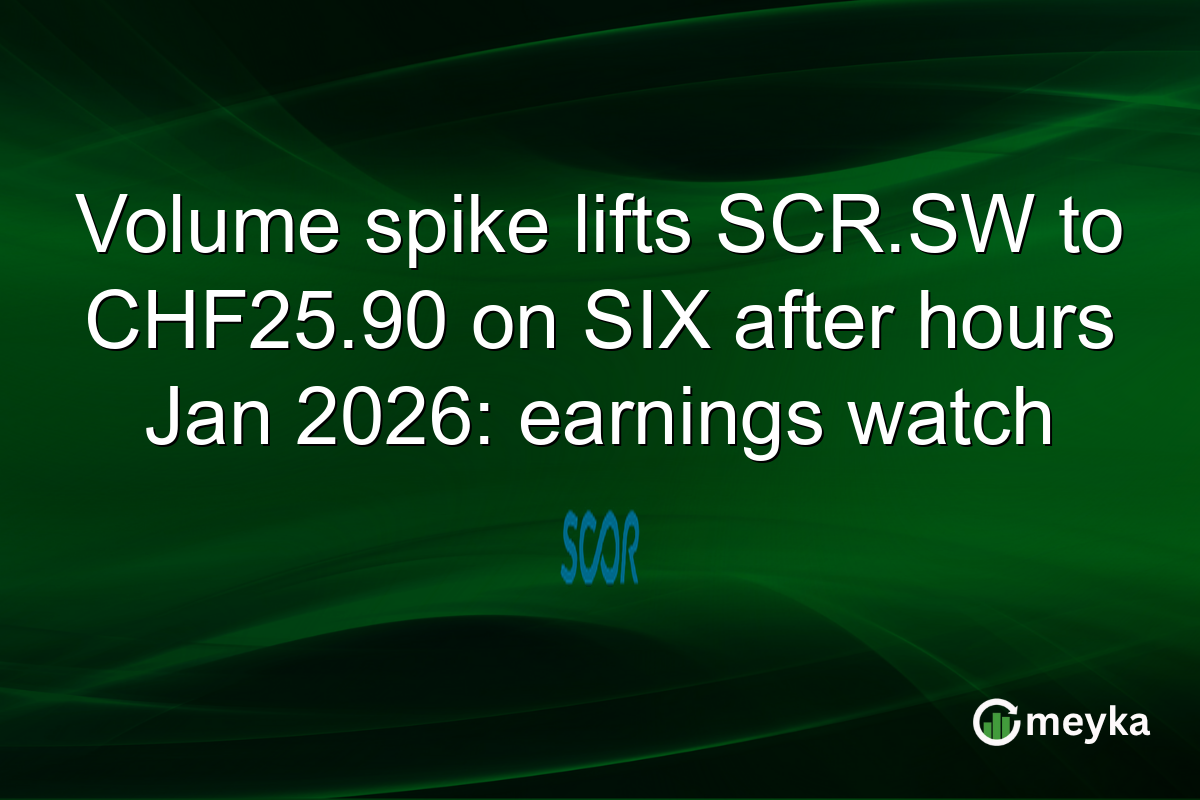 Volume spike lifts SCR.SW to CHF25.90 on SIX after hours Jan 2026: earnings watch