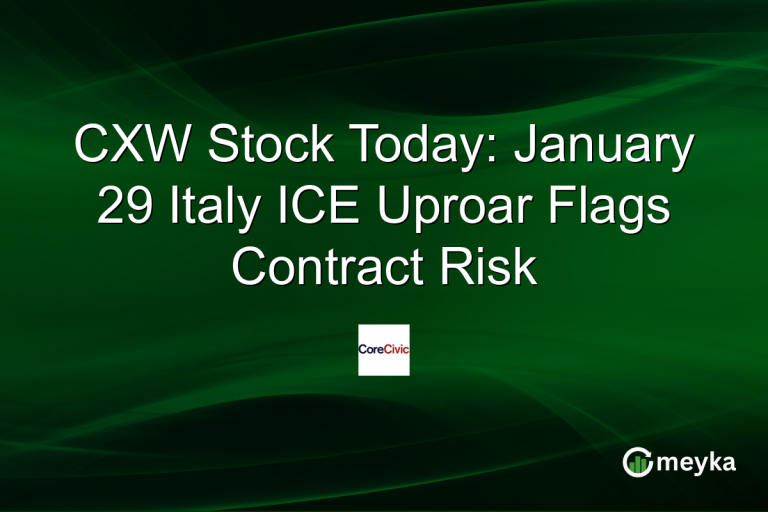 CXW Stock Today: January 29 Italy ICE Uproar Flags Contract Risk