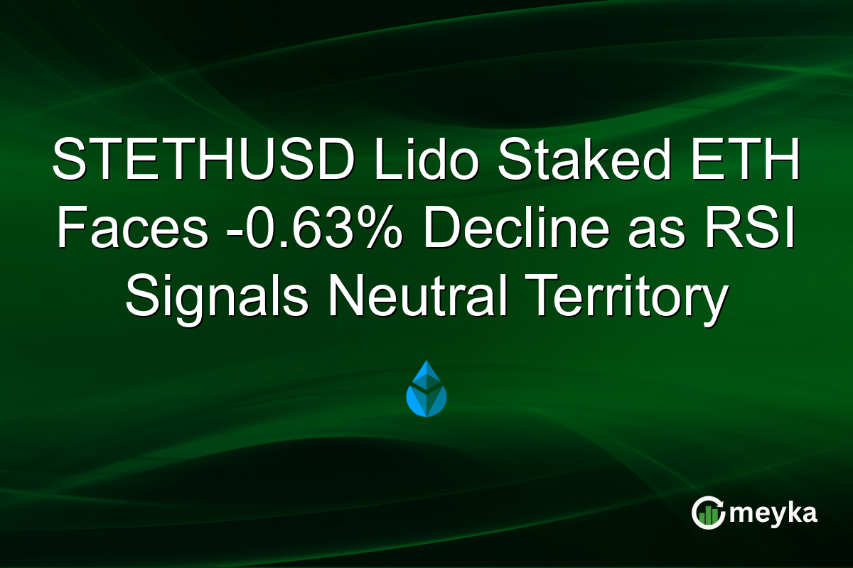 STETHUSD Lido Staked ETH Faces -0.63% Decline as RSI Signals Neutral Territory
