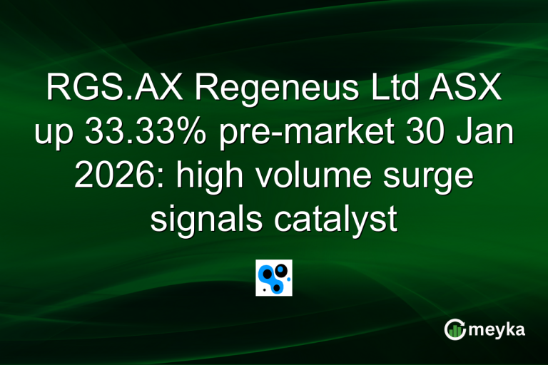 RGS.AX Regeneus Ltd ASX up 33.33% pre-market 30 Jan 2026: high volume surge signals catalyst