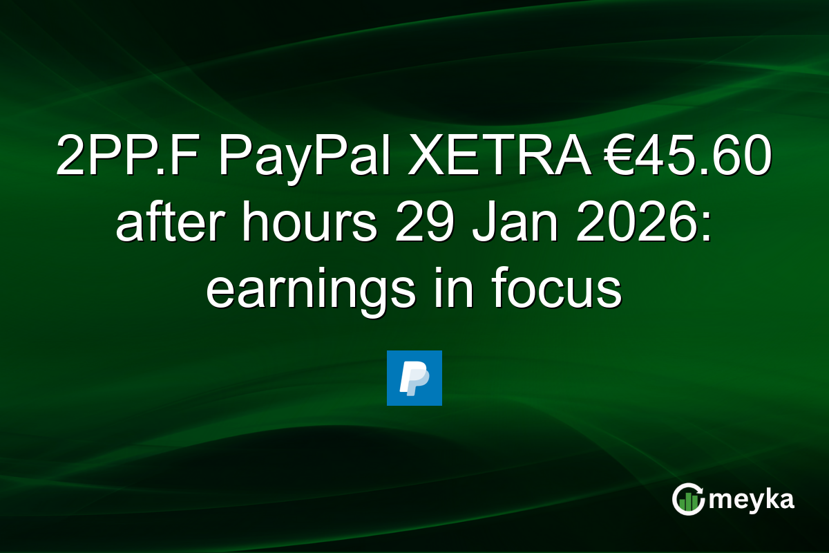 2PP.F PayPal XETRA €45.60 after hours 29 Jan 2026: earnings in focus