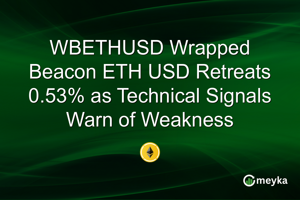 WBETHUSD Wrapped Beacon ETH USD Retreats 0.53% as Technical Signals Warn of Weakness