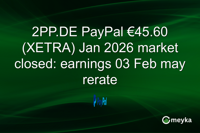 2PP.DE PayPal €45.60 (XETRA) Jan 2026 market closed: earnings 03 Feb may rerate