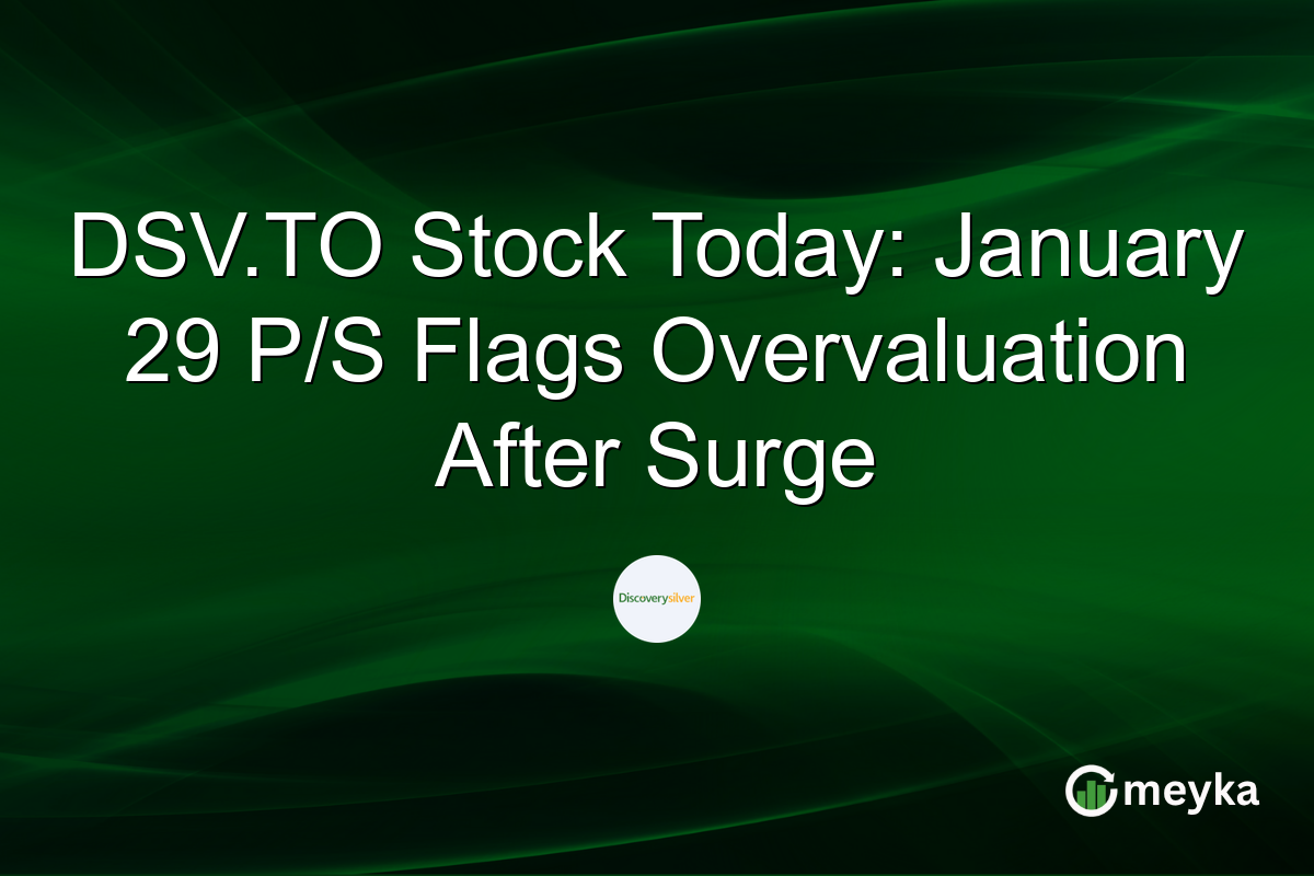 DSV.TO Stock Today: January 29 P/S Flags Overvaluation After Surge