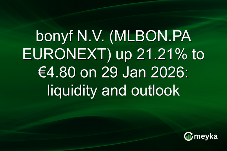 bonyf N.V. (MLBON.PA EURONEXT) up 21.21% to €4.80 on 29 Jan 2026: liquidity and outlook