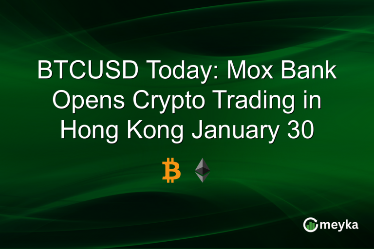 BTCUSD Today: Mox Bank Opens Crypto Trading in Hong Kong January 30