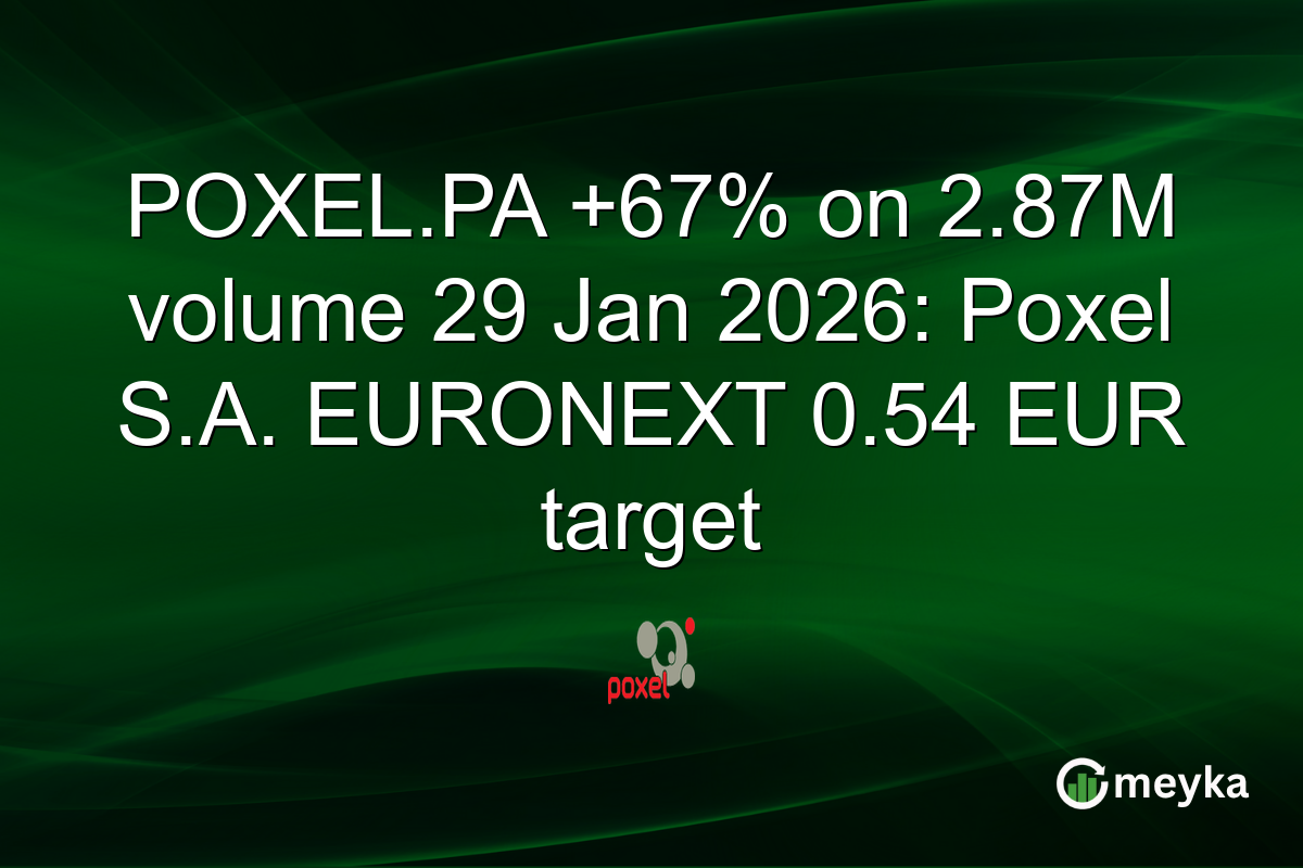 POXEL.PA +67% on 2.87M volume 29 Jan 2026: Poxel S.A. EURONEXT 0.54 EUR target