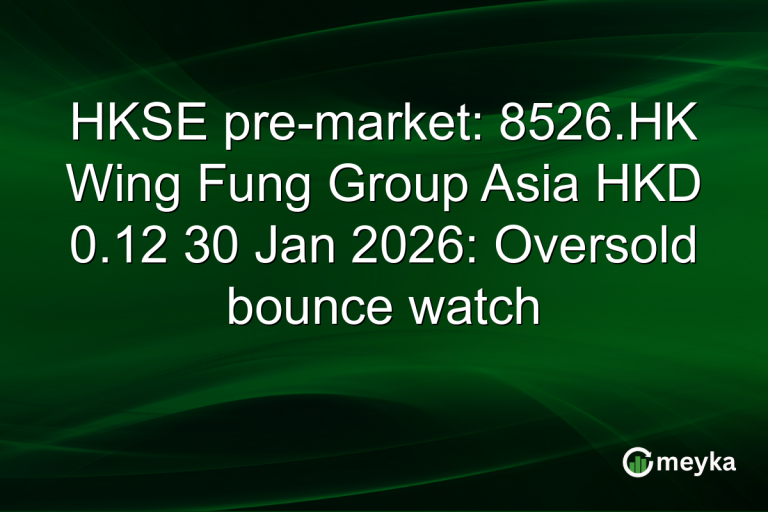 HKSE pre-market: 8526.HK Wing Fung Group Asia HKD 0.12 30 Jan 2026: Oversold bounce watch