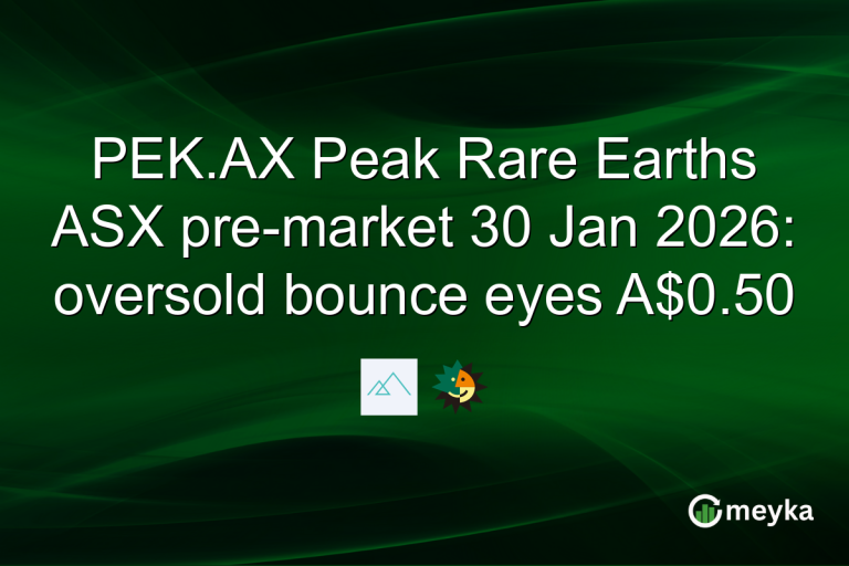PEK.AX Peak Rare Earths ASX pre-market 30 Jan 2026: oversold bounce eyes A$0.50