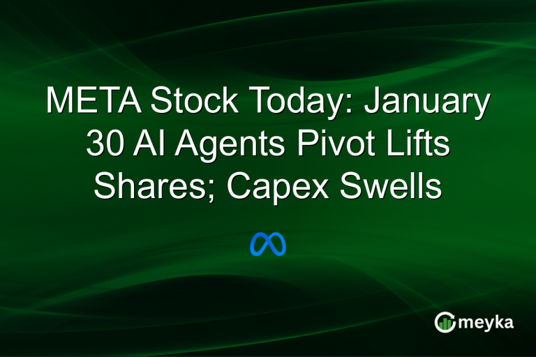 META Stock Today: January 30 AI Agents Pivot Lifts Shares; Capex Swells