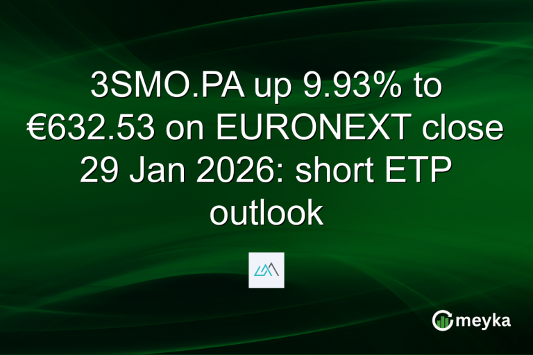 3SMO.PA up 9.93% to €632.53 on EURONEXT close 29 Jan 2026: short ETP outlook