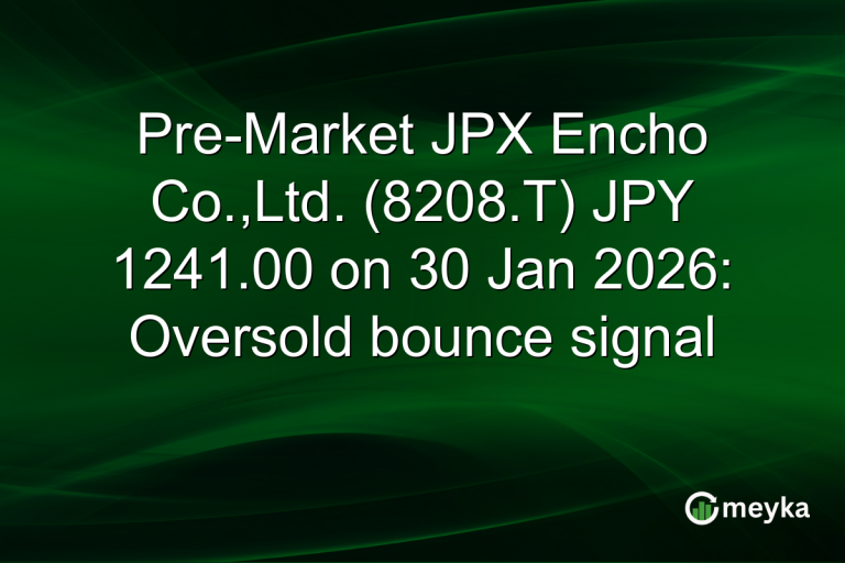 Pre-Market JPX Encho Co.,Ltd. (8208.T) JPY 1241.00 on 30 Jan 2026: Oversold bounce signal