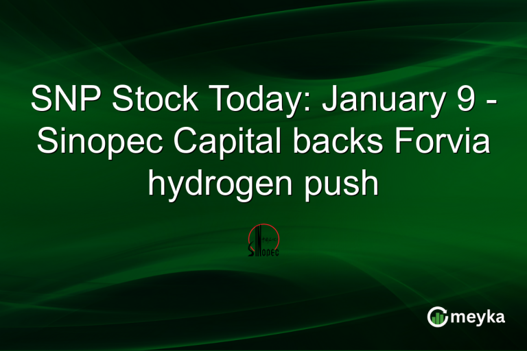 SNP Stock Today: January 9 - Sinopec Capital backs Forvia hydrogen push