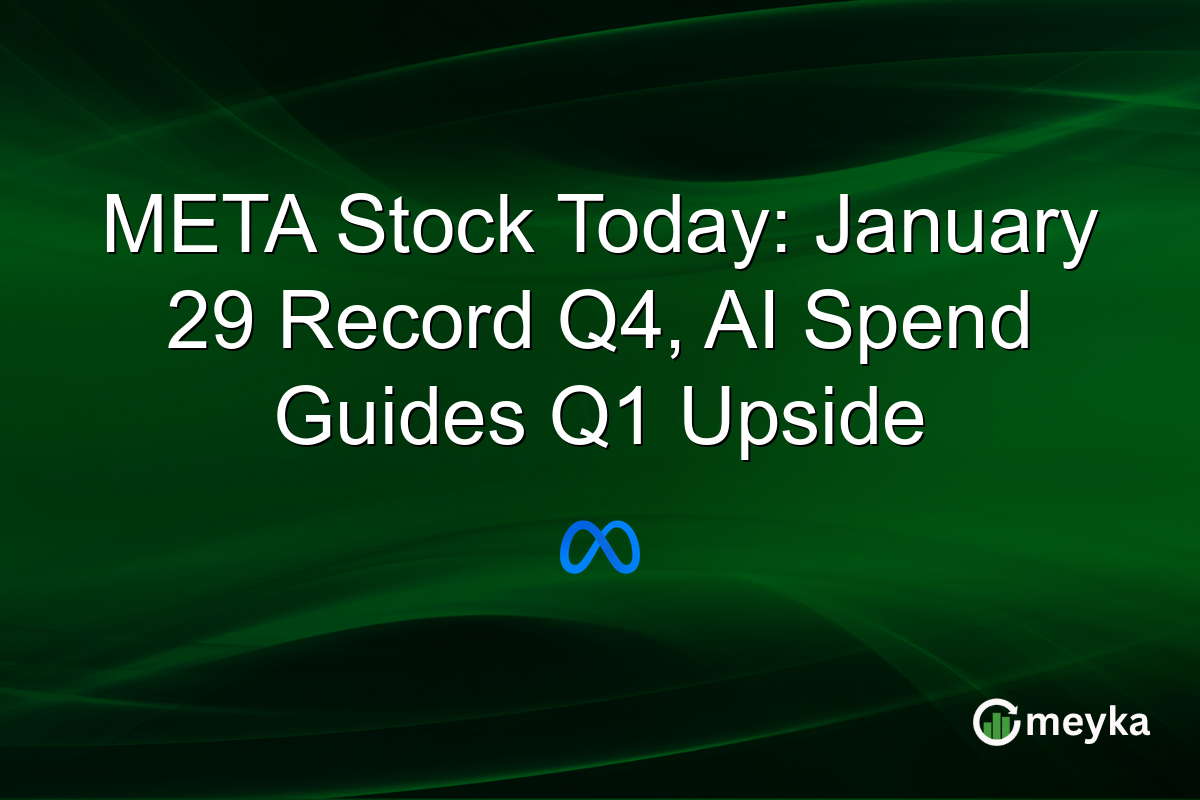 META Stock Today: January 29 Record Q4, AI Spend Guides Q1 Upside