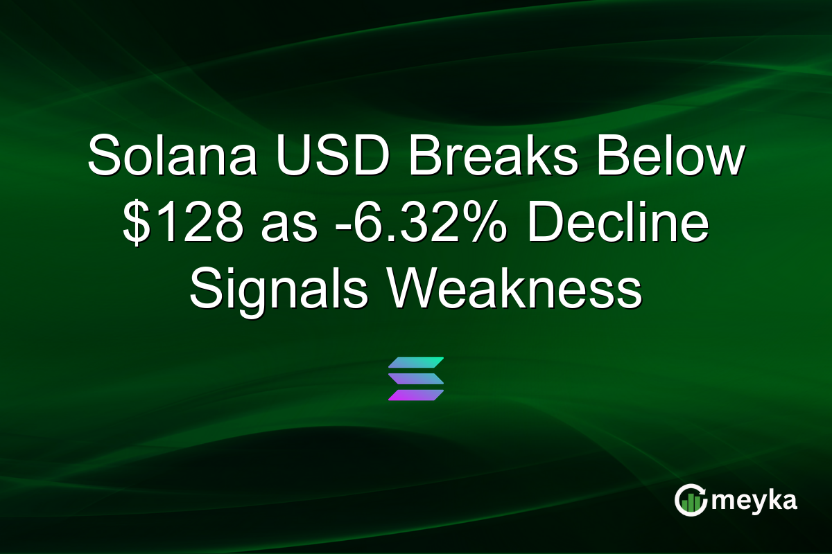 Solana USD Breaks Below $128 as -6.32% Decline Signals Weakness
