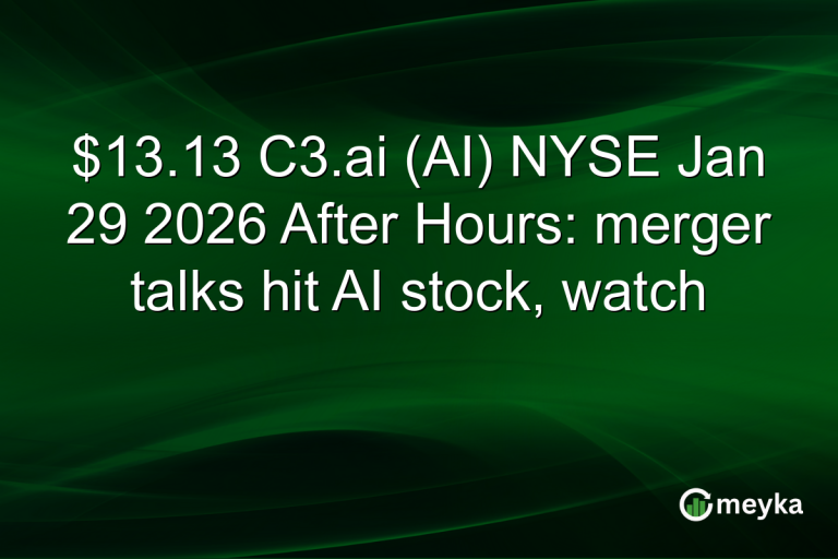 $13.13 C3.ai (AI) NYSE Jan 29 2026 After Hours: merger talks hit AI stock, watch
