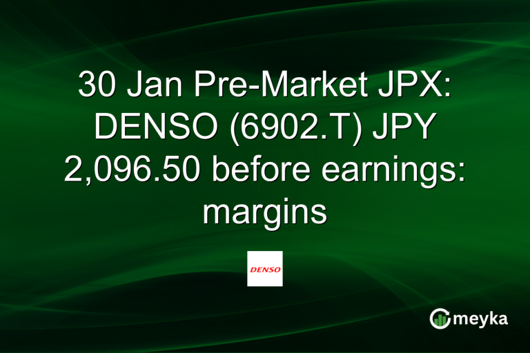 30 Jan Pre-Market JPX: DENSO (6902.T) JPY 2,096.50 before earnings: margins
