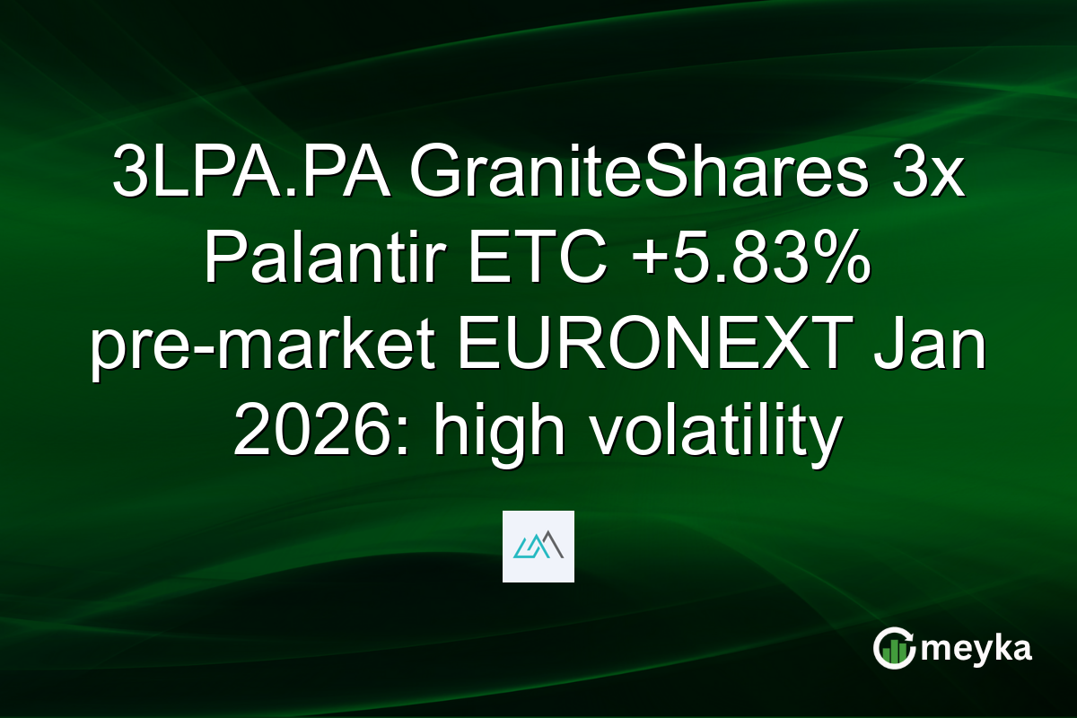 3LPA.PA GraniteShares 3x Palantir ETC +5.83% pre-market EURONEXT Jan 2026: high volatility