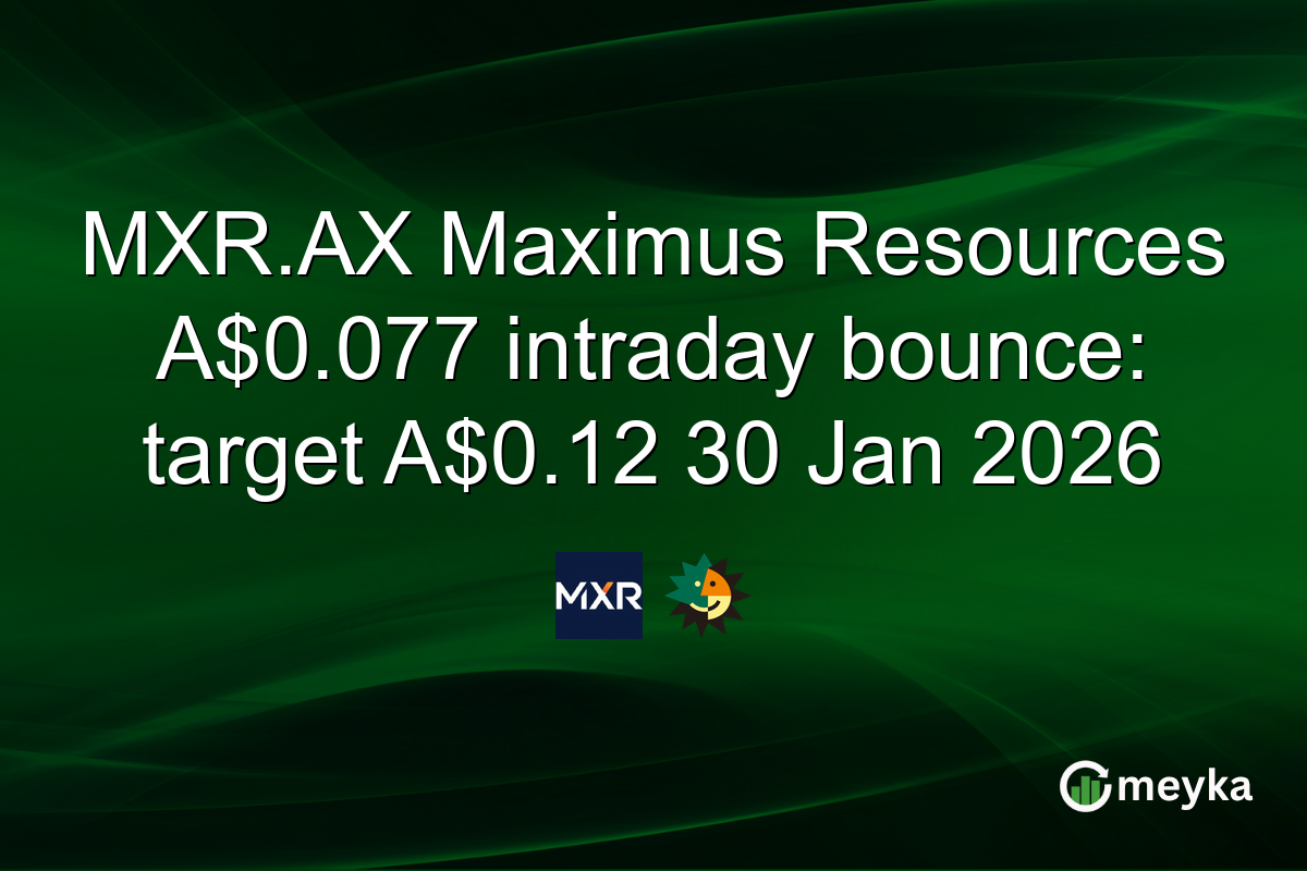MXR.AX Maximus Resources A$0.077 intraday bounce: target A$0.12 30 Jan 2026