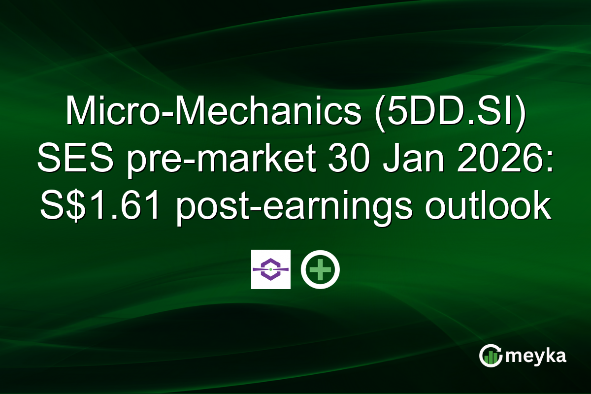 Micro-Mechanics (5DD.SI) SES pre-market 30 Jan 2026: S$1.61 post-earnings outlook