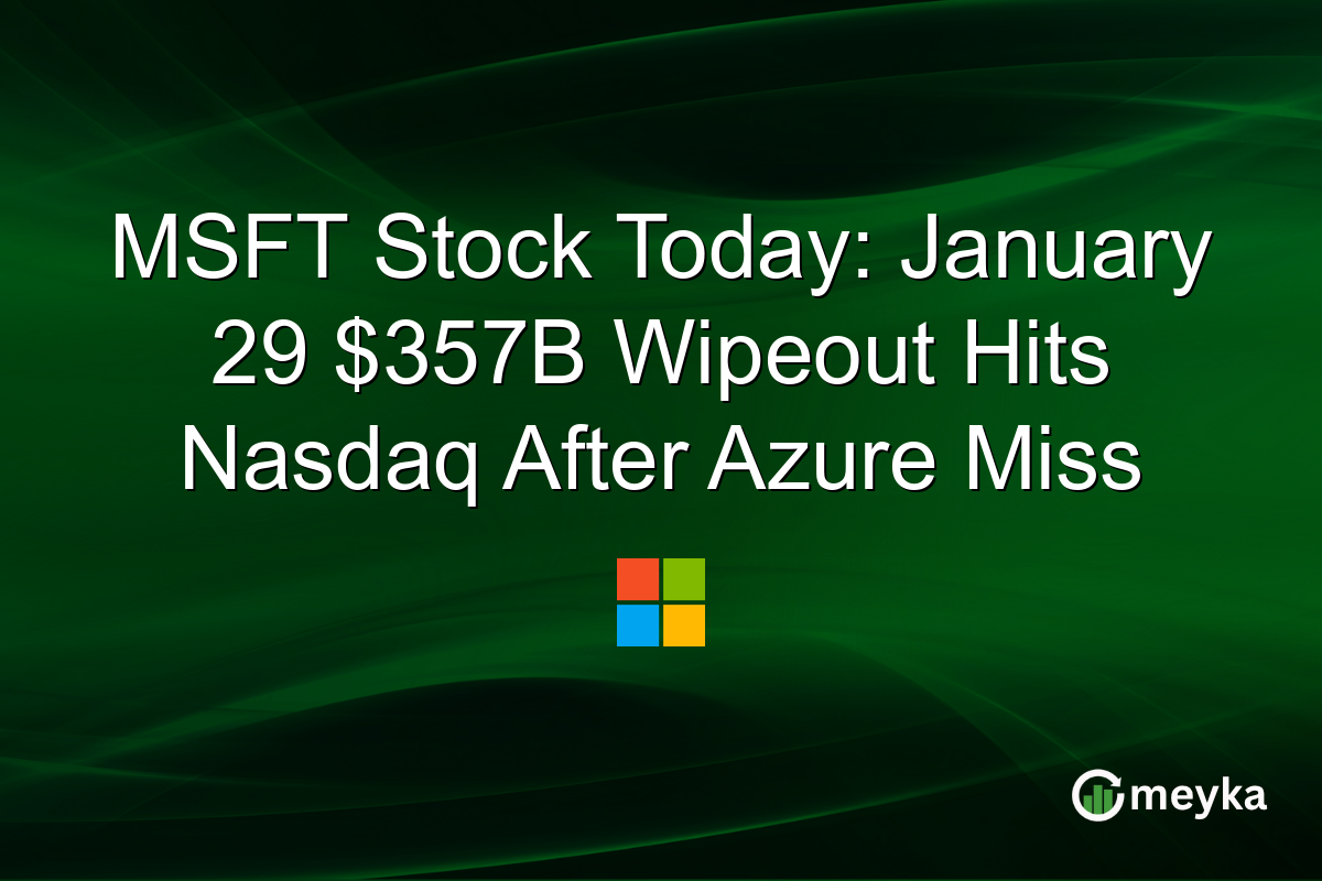 MSFT Stock Today: January 29 $357B Wipeout Hits Nasdaq After Azure Miss