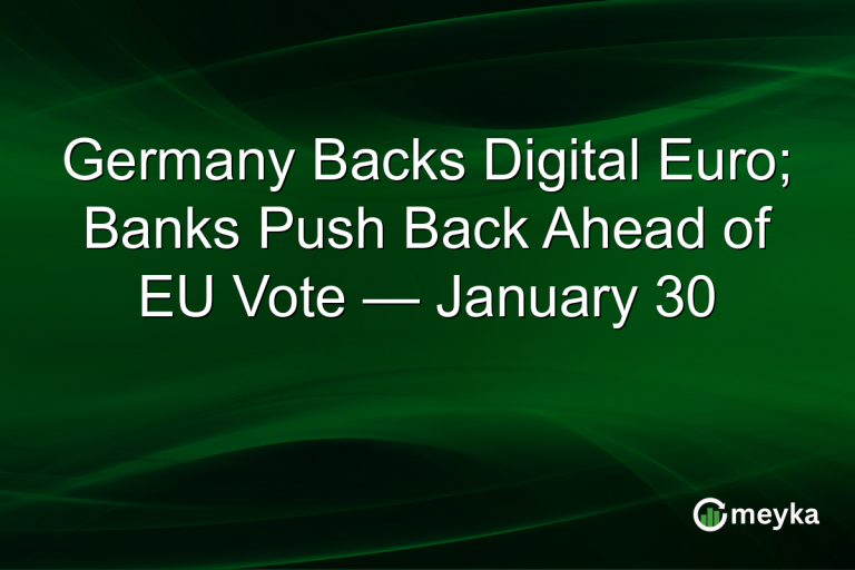 Germany Backs Digital Euro; Banks Push Back Ahead of EU Vote — January 30