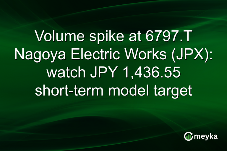 Volume spike at 6797.T Nagoya Electric Works (JPX): watch JPY 1,436.55 short-term model target