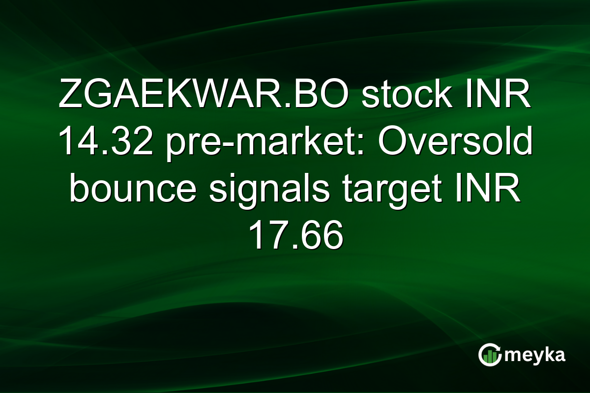 ZGAEKWAR.BO stock INR 14.32 pre-market: Oversold bounce signals target INR 17.66