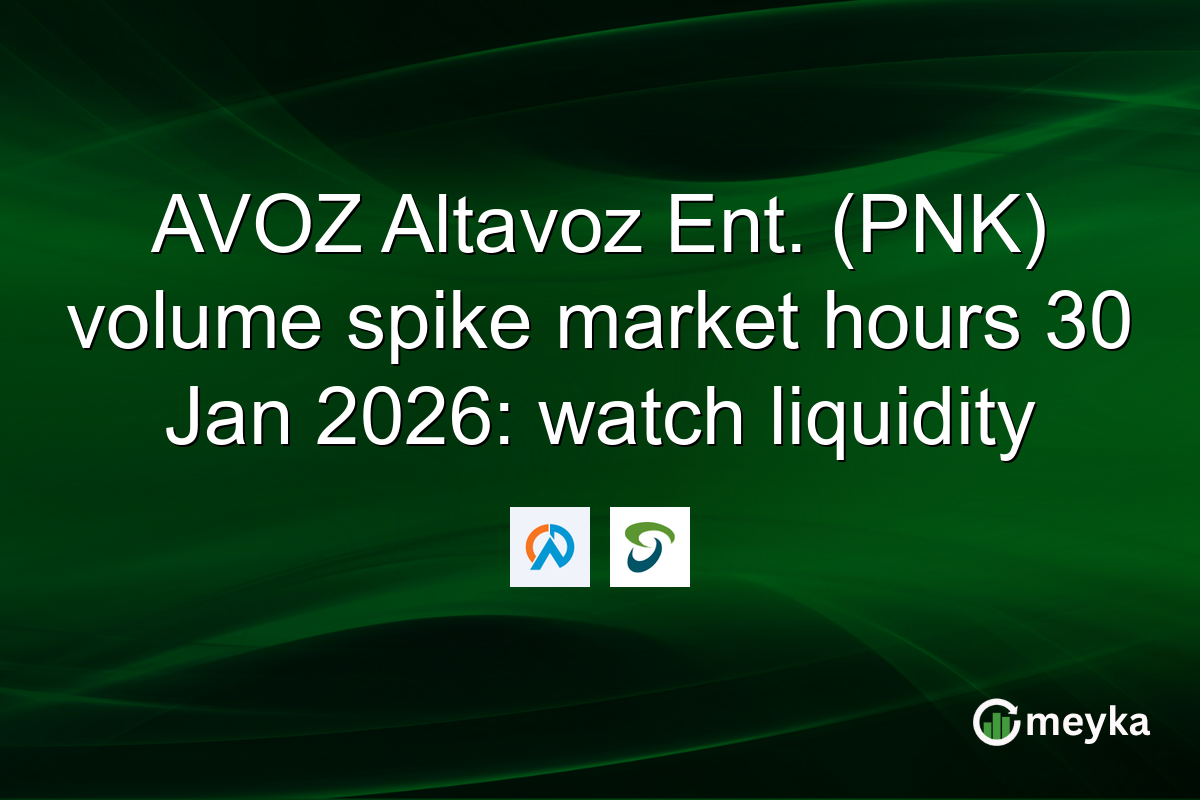 AVOZ Altavoz Ent. (PNK) volume spike market hours 30 Jan 2026: watch liquidity