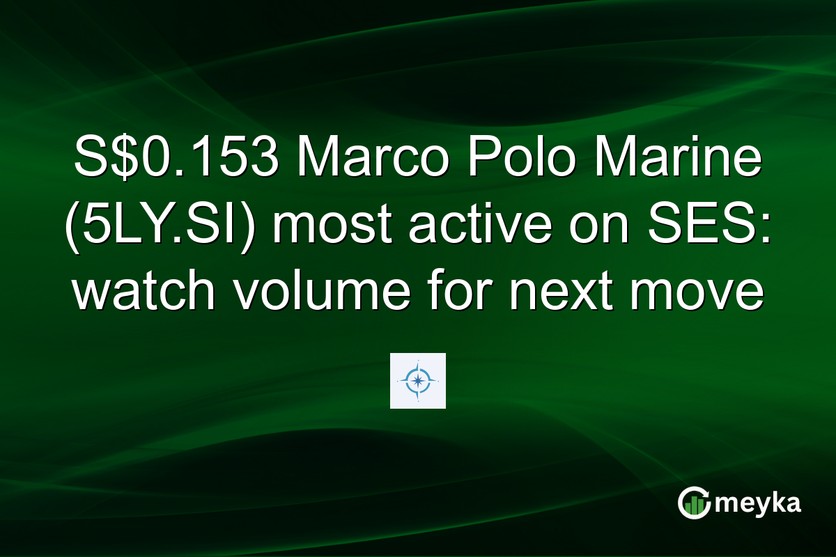 S$0.153 Marco Polo Marine (5LY.SI) most active on SES: watch volume for next move