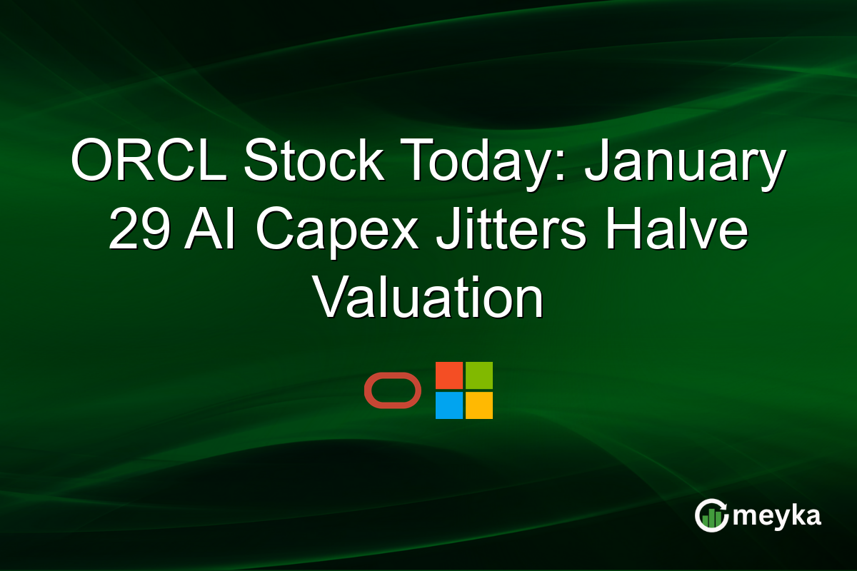 ORCL Stock Today: January 29 AI Capex Jitters Halve Valuation